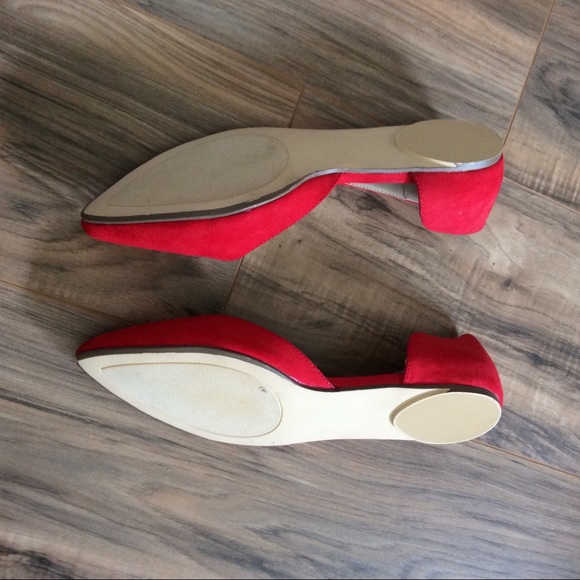 SOLD Never Worn Bright Red Flats Size 10 JustFab - Picture 4 of 6